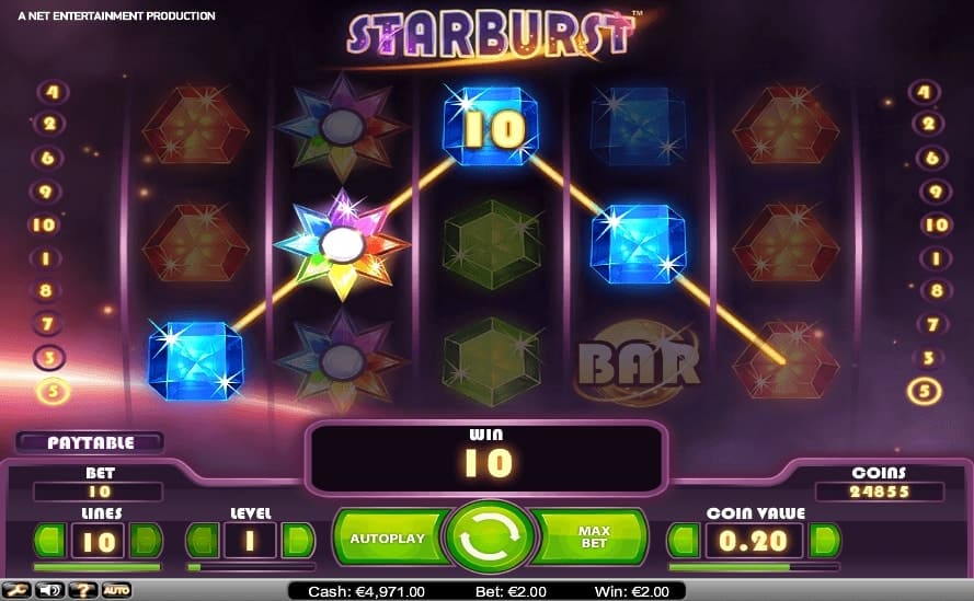 Starburst screenshot1 - synergy casino