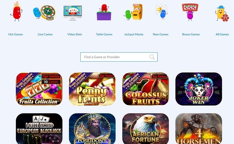 JellyBean Casino aplikácia