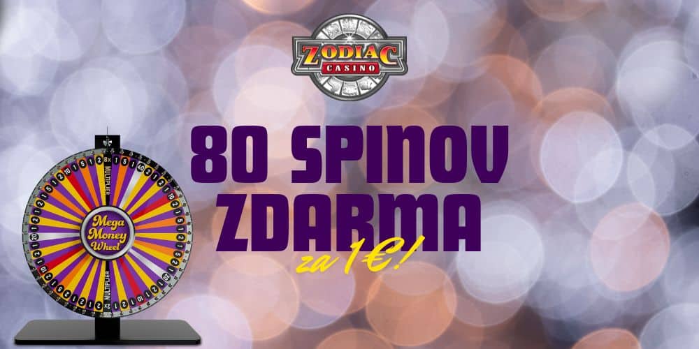 Casino Zodiac - 80 Spinov Zdarma už za 1€ Vklad!