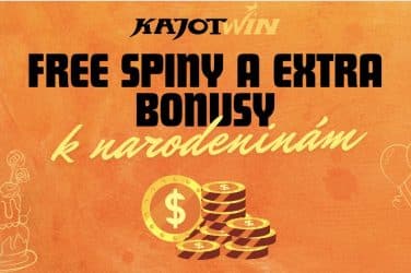 Blahoželanie k Narodeninám - Spiny Zdarma a Vkladové Bonusy od KajotWin