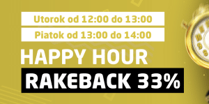 Happy Hour Rakeback 33% Naviac v SynotTipe!