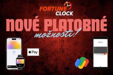 Platba Apple Pay a Google Pay Teraz Dostupná vo Fortune Clock!