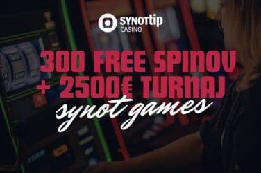 300 Free Spinov a Turnaj o 2 500€ so Synot Games Novinkami!