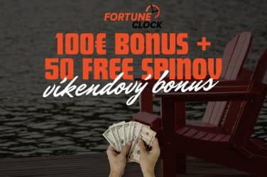 Víkendový Bonus až 100€ + 50 Spinov Zdarma vo Fortune Clock!