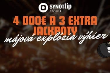 Májová Explózia Výhier - 4000€ + SynotTip Jackpoty!